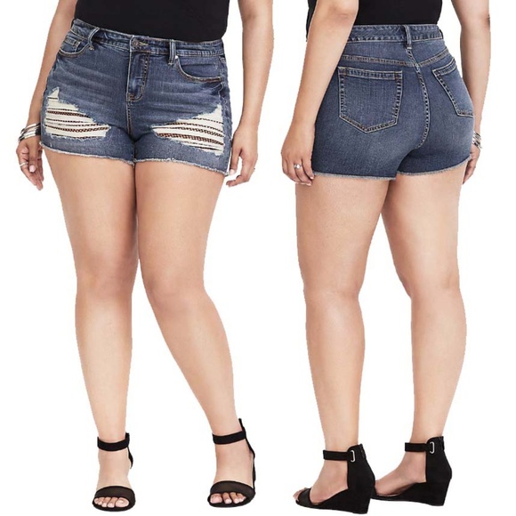 torrid Pants - Torrid High Waist Stretch Short Shorts Fishnet 16